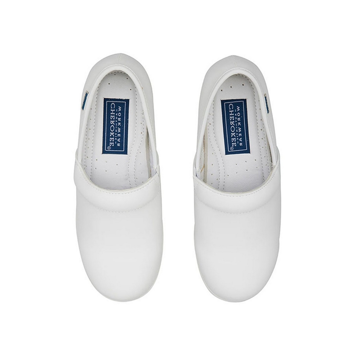 Melody White Chaussures Sans Lacets en Cuir Antidérapantes de Workwear Footwear par Cherokee