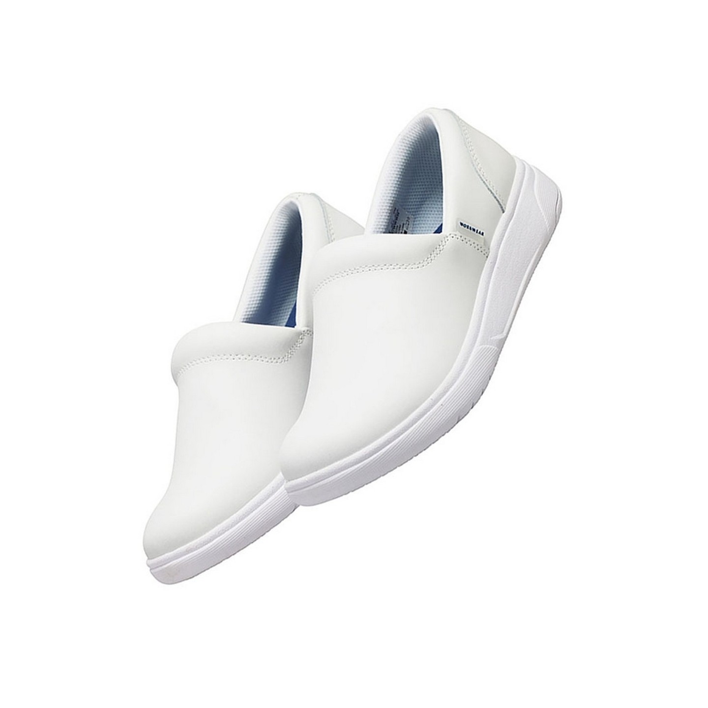 Melody White Chaussures Sans Lacets en Cuir Antidérapantes de Workwear Footwear par Cherokee