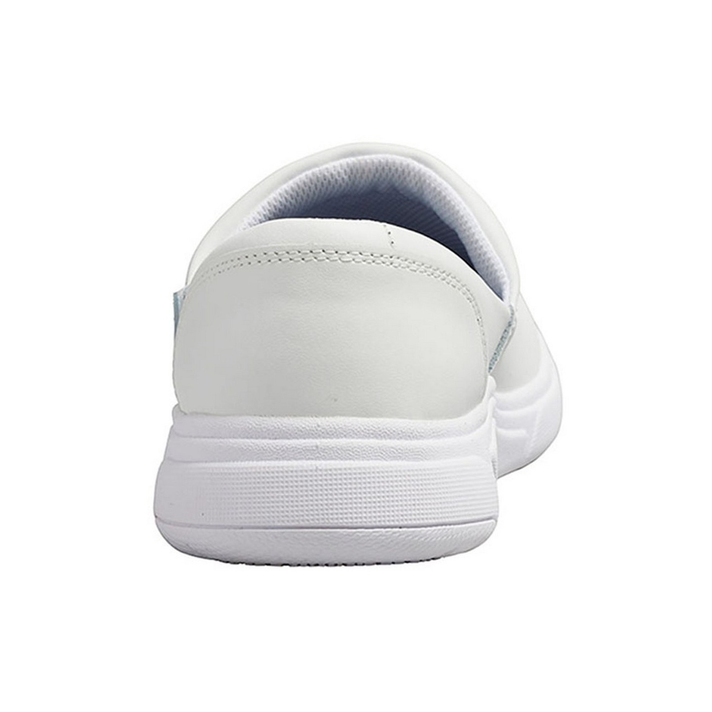 Melody White Slip Resistant Slip On Leather Shoe from Workwear Footwear by Cherokee