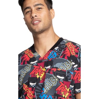 TF725 Tooniforms Men's 3 Pocket V-Neck Print Top with Rib Knit Neckband by Cherokee Uniforms - Zap