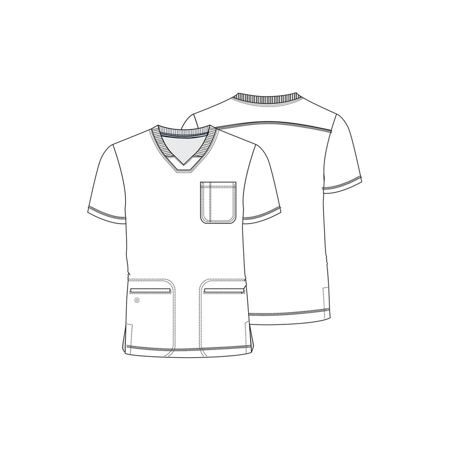 TF725 Tooniforms Haut Imprimer pour Hommes avec 3 Poches par Cherokee Uniforms - Zap