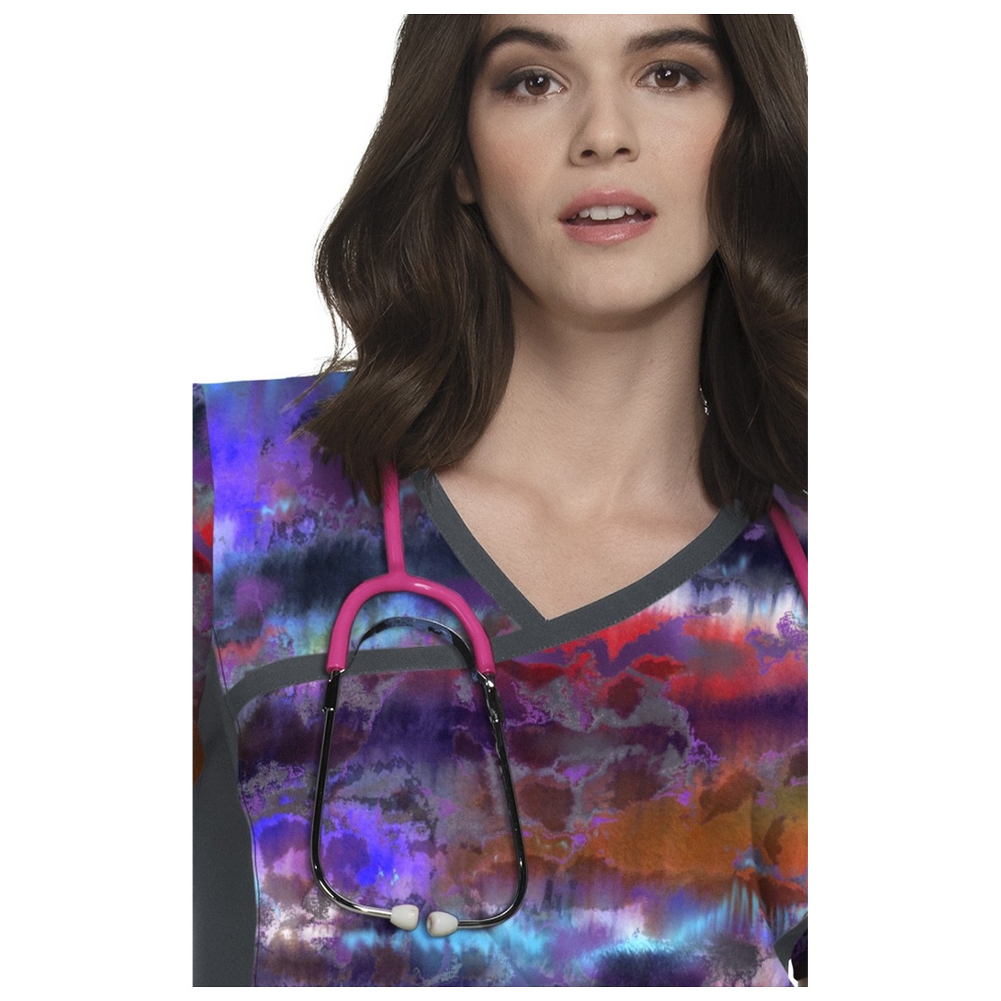 385PR koi Raquel Print Top - Smokey Hayze