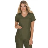 373 koi Basics Becca 4 Pocket V-Neck Top