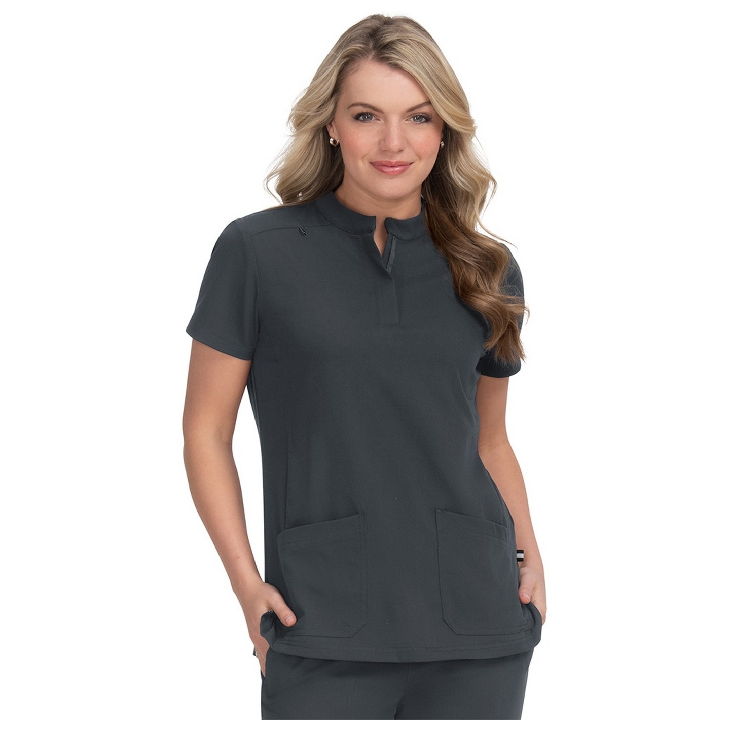 1081 koi Next Gen Driven Mandarin Collar Top