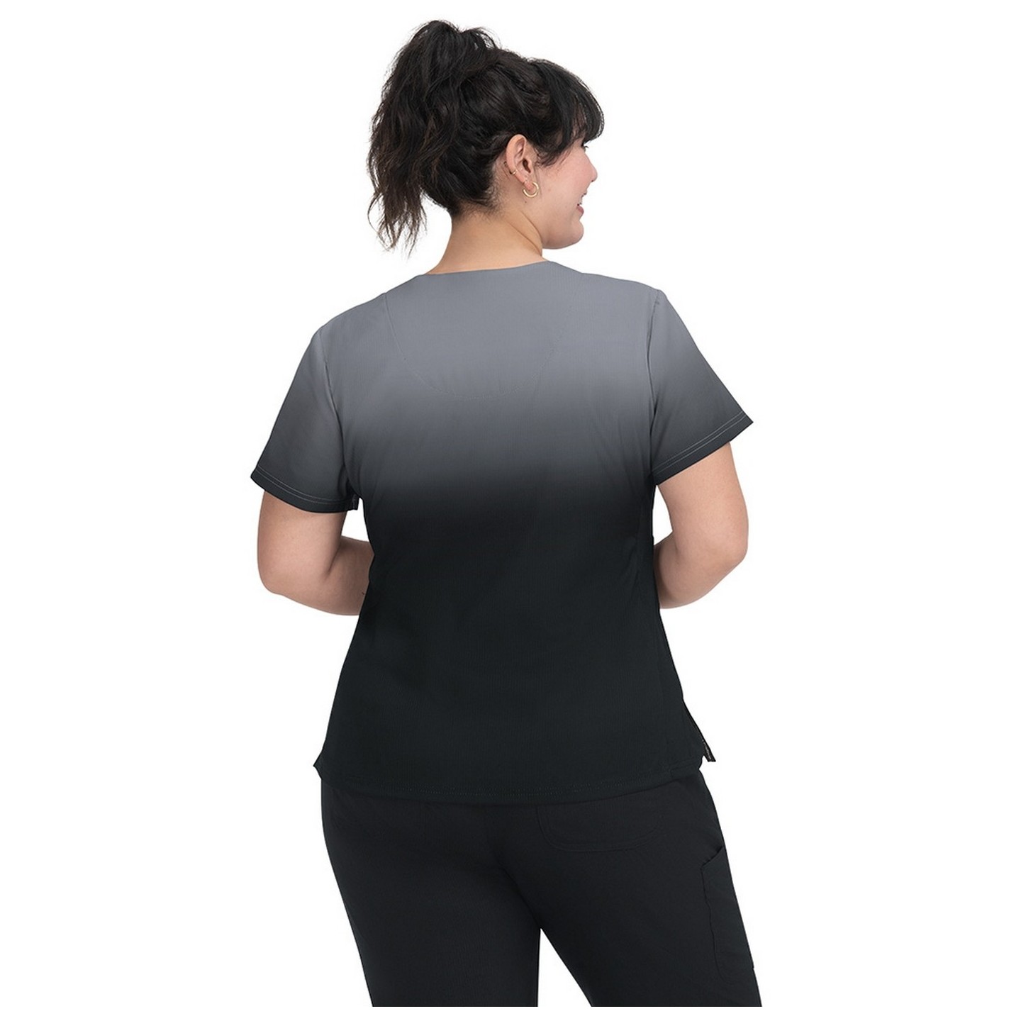 1088PLM koi Lite Reclaim Placement Haut Ombre avec Panneaux en Tricot - Platinum Grey/Black Ombre