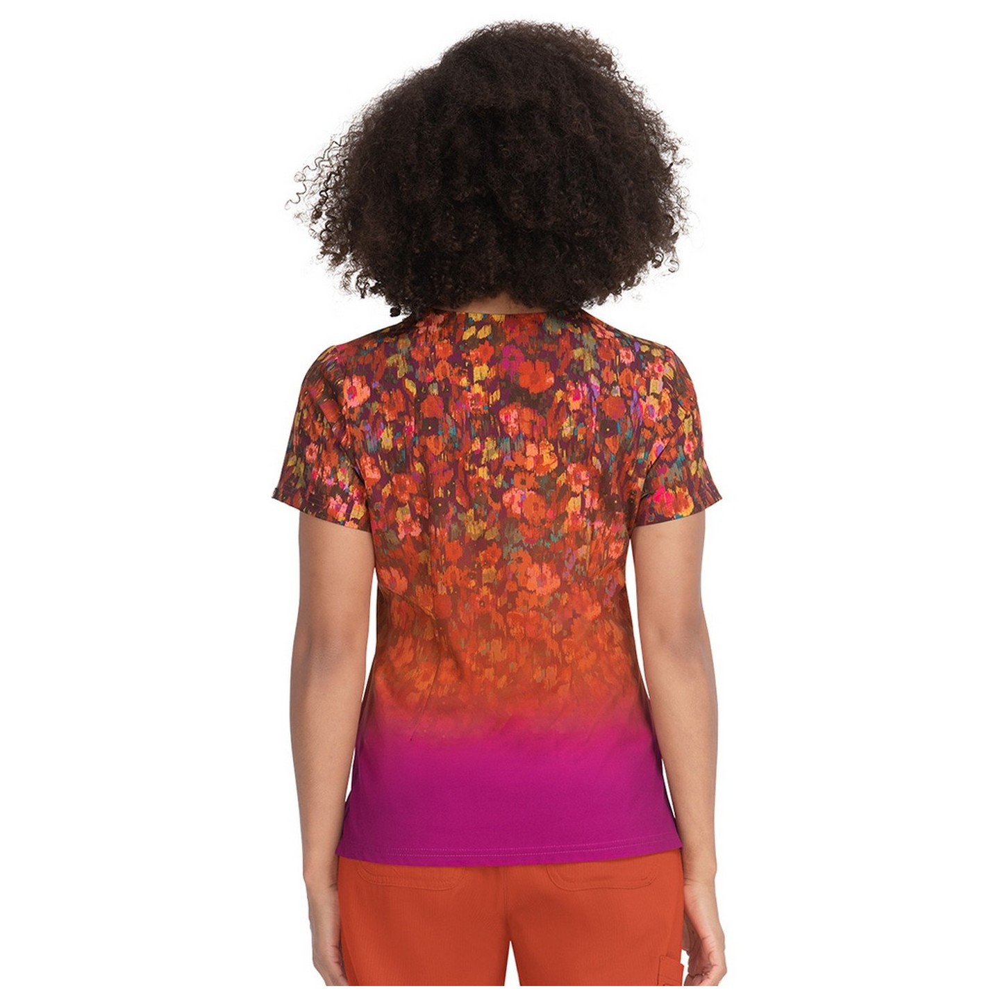 1096PLM koi Lite Meena Haut Imprimer à Col en Y - Ombre Floral