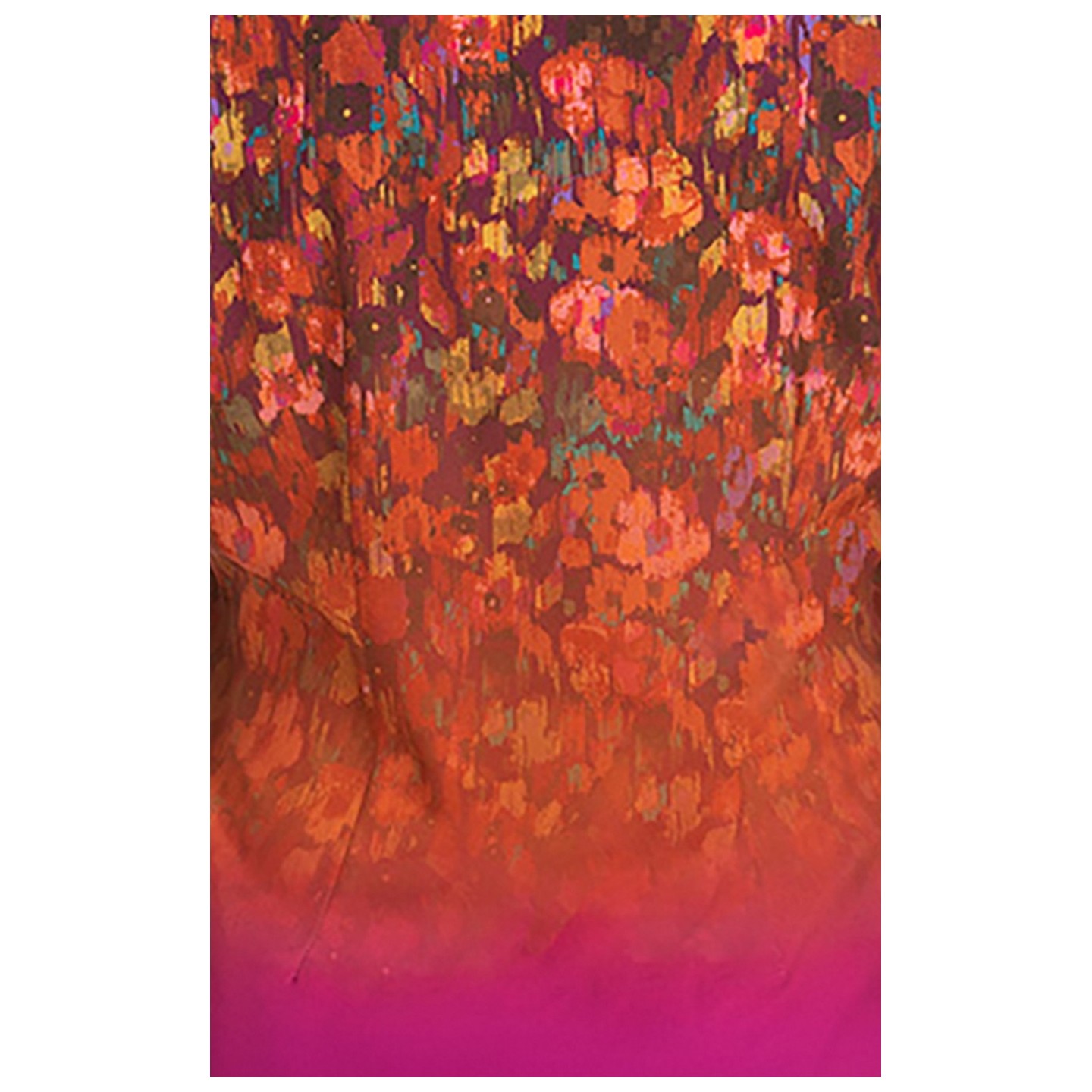 1096PLM koi Lite Meena Y-Neck Print Top - Ombre Floral