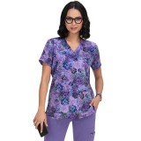 1082PR koi Lite Velora Stretch Print Top - Electric Animal