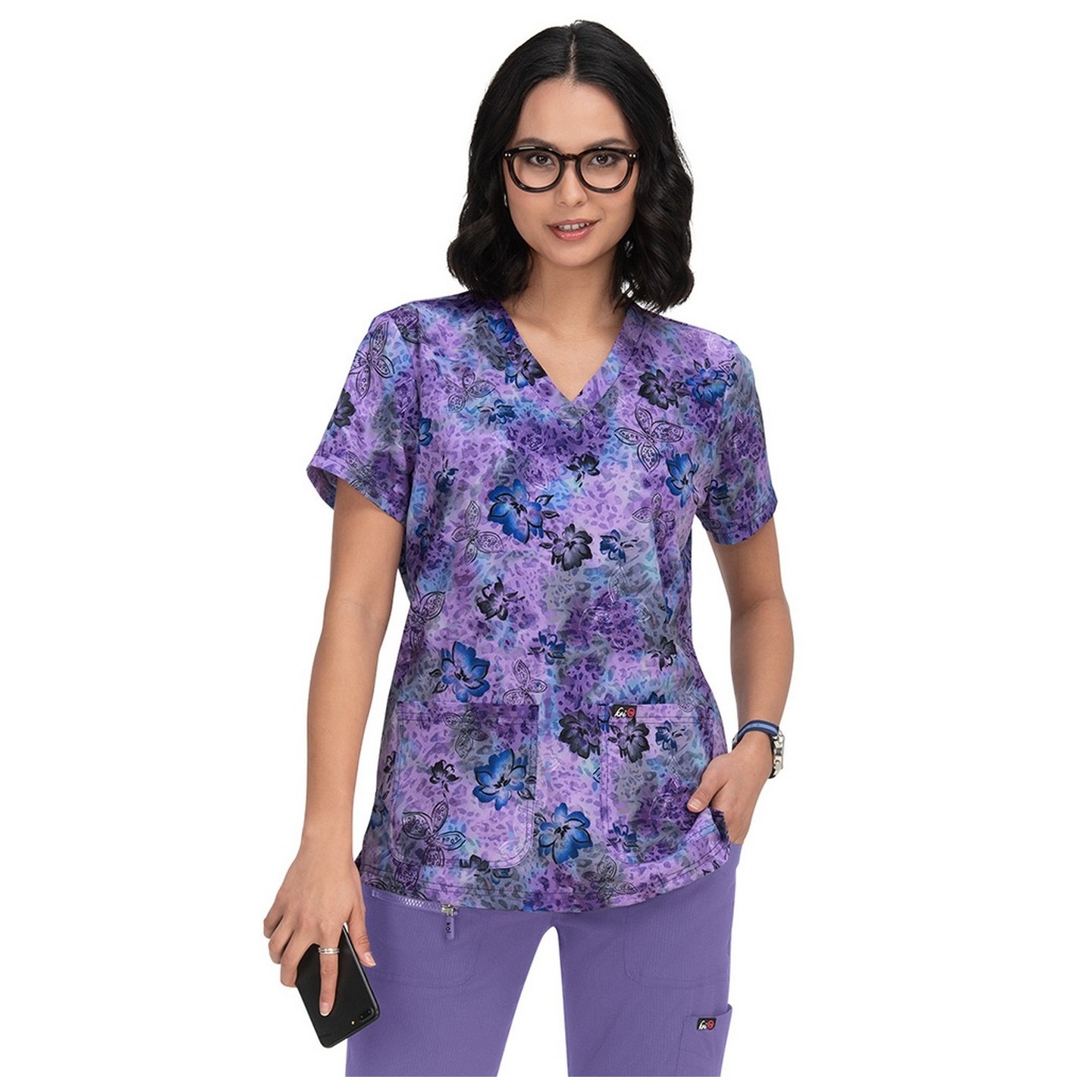 1082PR koi Lite Haut Velora Extensible Imprimer - Electric Animal