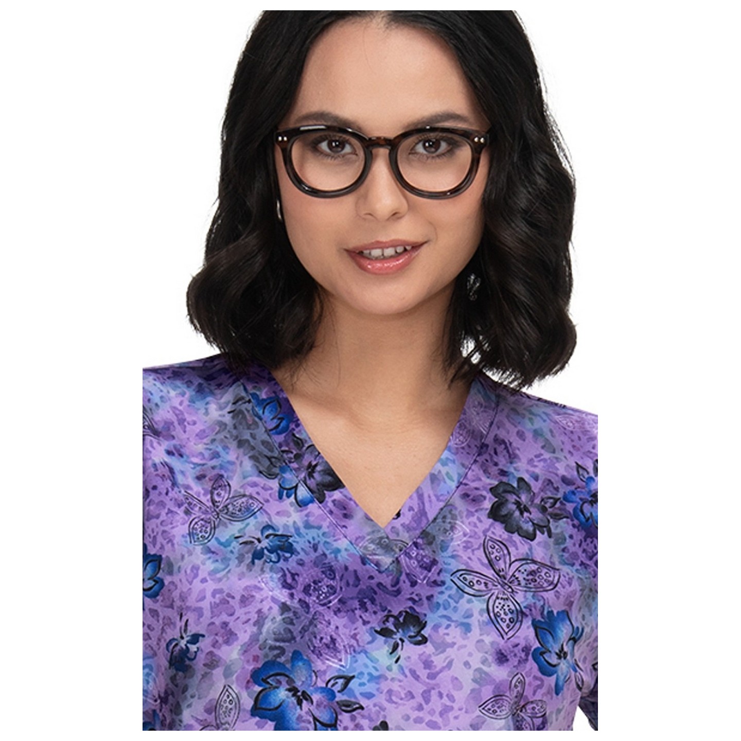 1082PR koi Lite Velora Stretch Print Top - Electric Animal