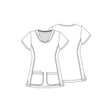 20710 Break on Through Haut à Col en V avec 3 Poches par Heartsoul