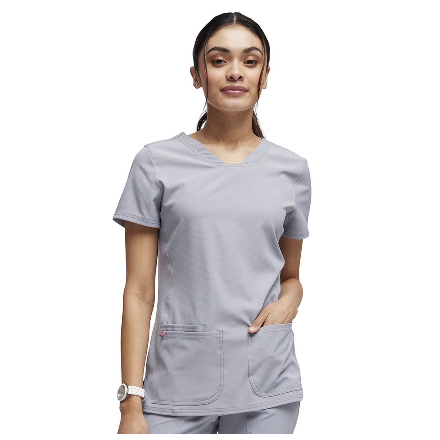 20710 Break on Through V-Neck 3 Pocket Top from HeartSoul