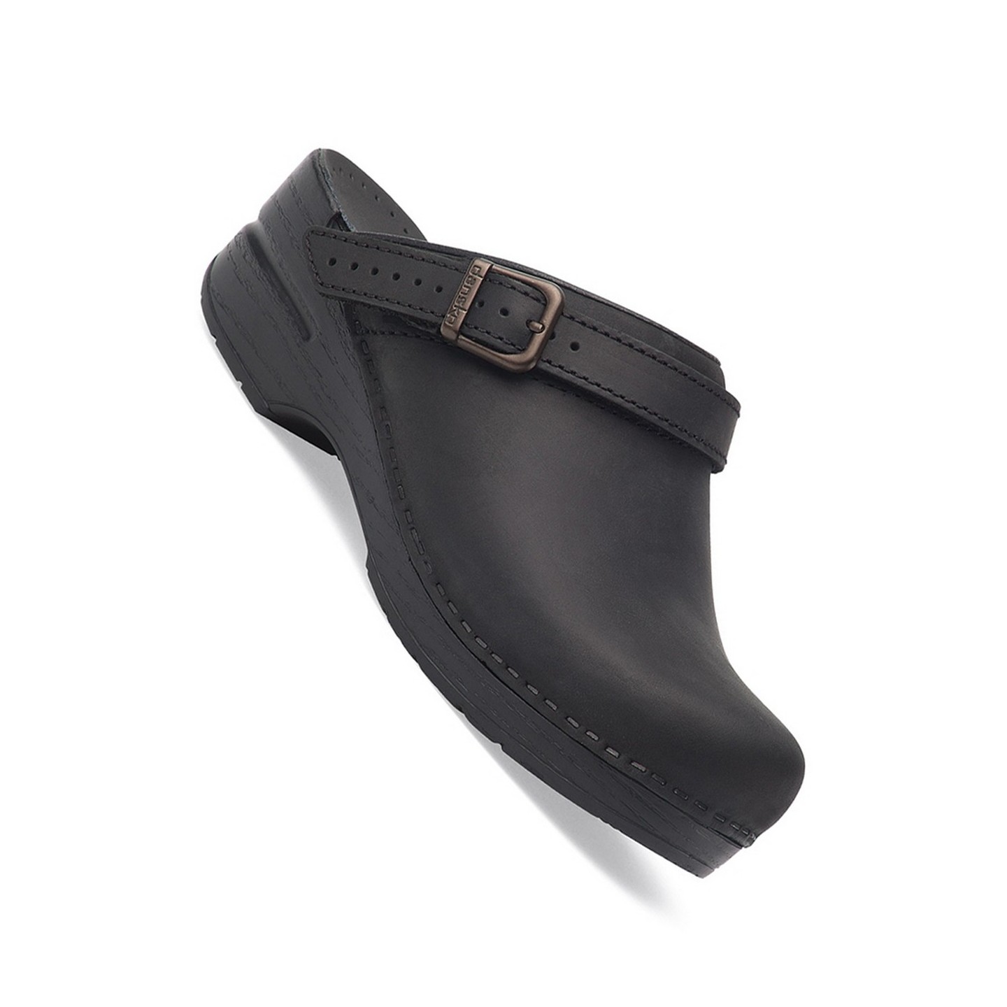 Dansko Femme Ingrid Sabots - Ingrid Black Oiled Leather