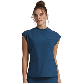 CK742 Infinity Mock Neck 4 Pocket Top with Flex Panels by Cherokee