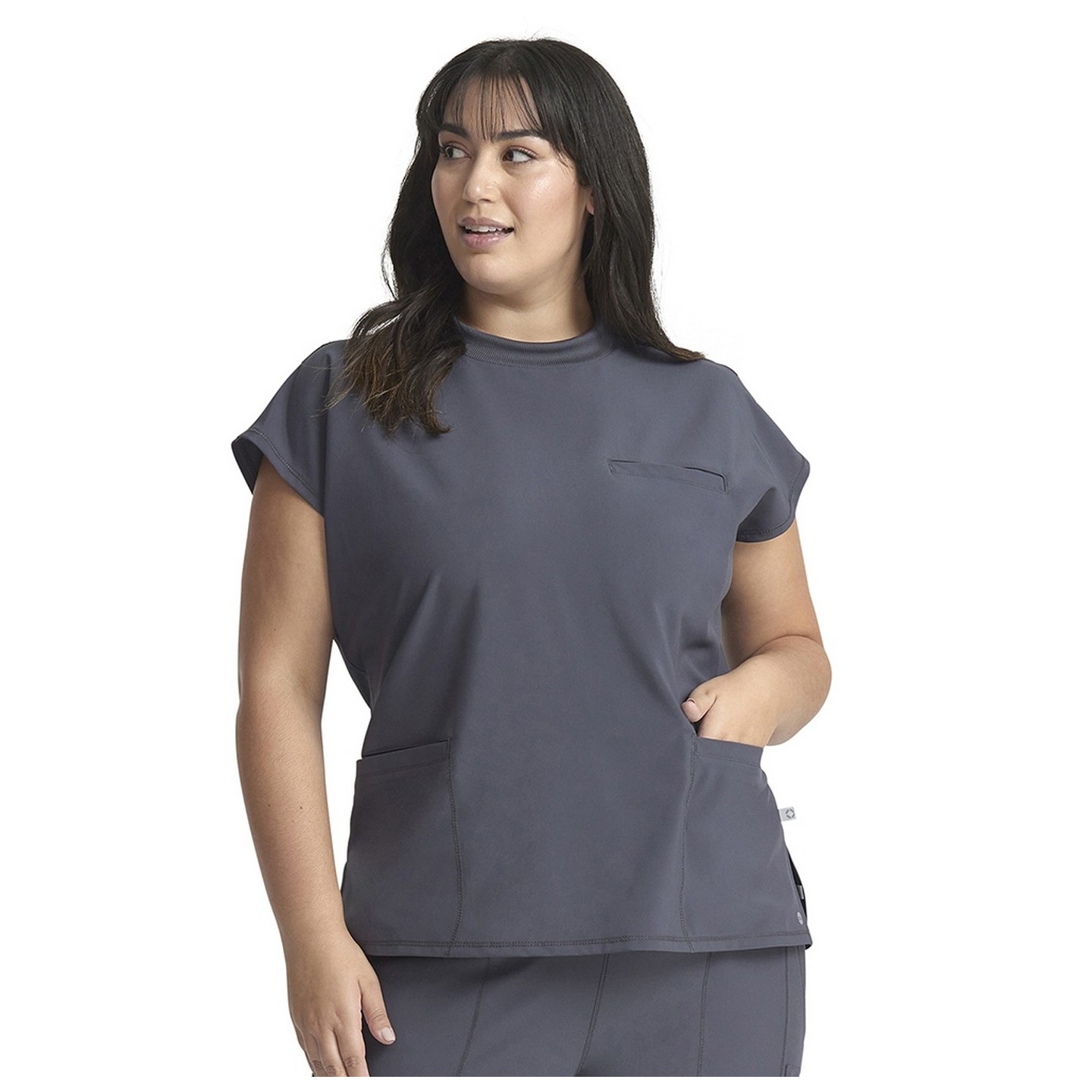 CK742 Infinity Mock Neck 4 Pocket Top with Flex Panels by Cherokee