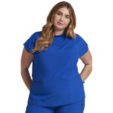 CK742 Infinity Mock Neck 4 Pocket Top with Flex Panels by Cherokee