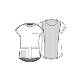 CK742 Infinity Mock Neck 4 Pocket Top with Flex Panels by Cherokee