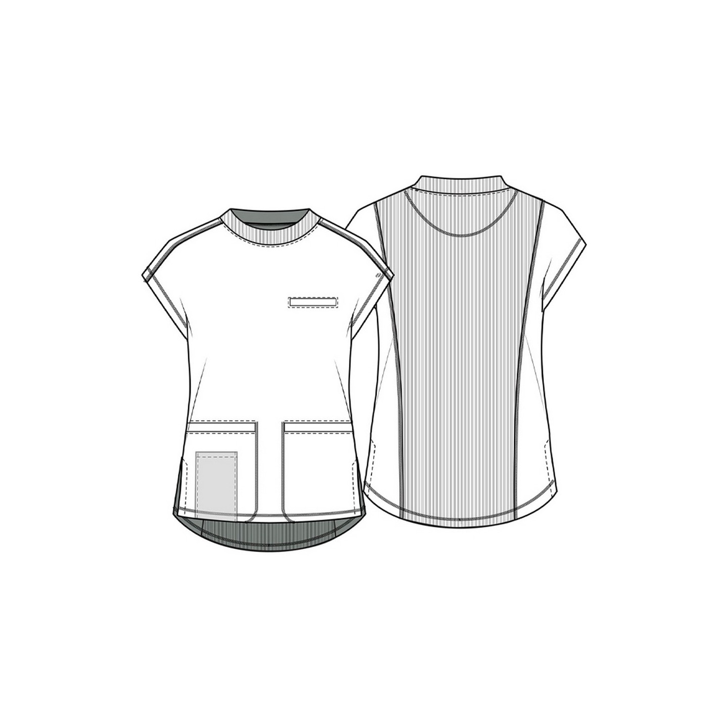 CK742 Infinity Mock Neck 4 Pocket Top with Flex Panels by Cherokee