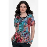 *FINAL SALE 1027PR koi Lite Lola Top - Painterly Geo