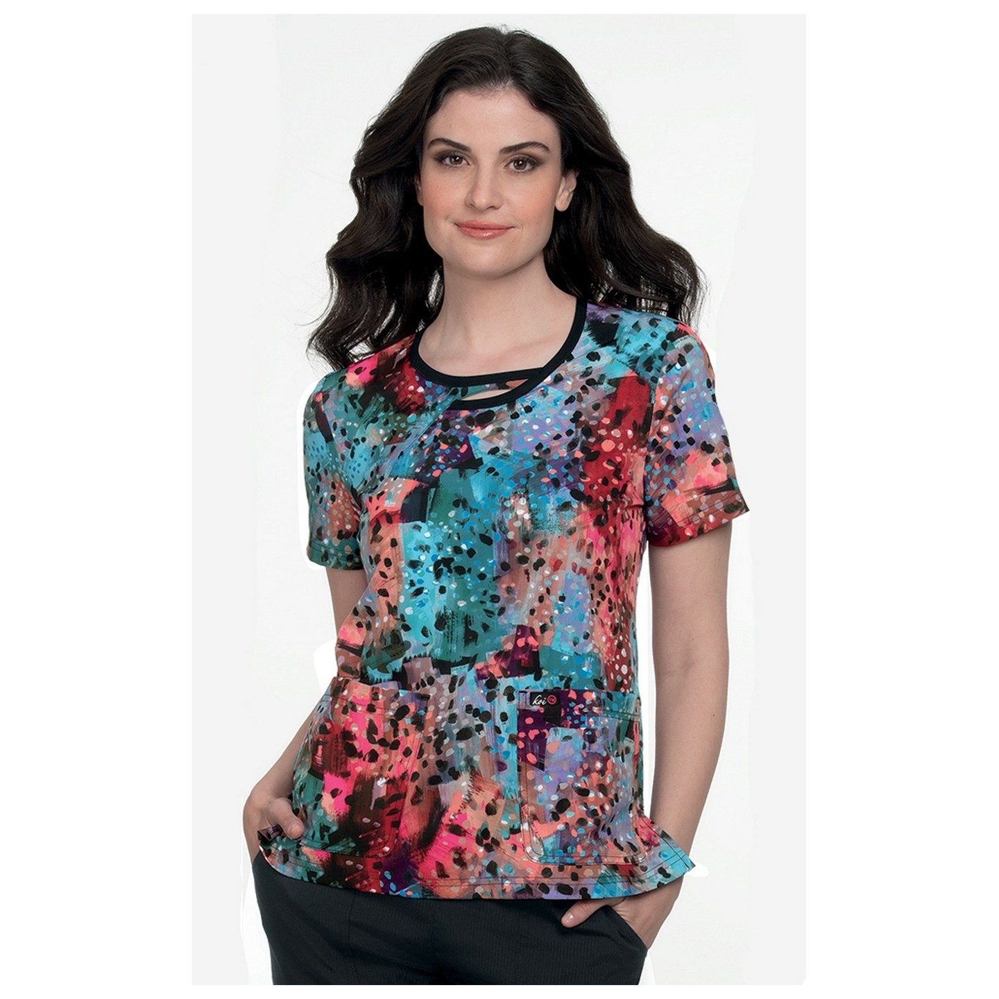 *VENTE FINALE 1027PR koi Lite Lola Haut Imprimé - Painterly Geo