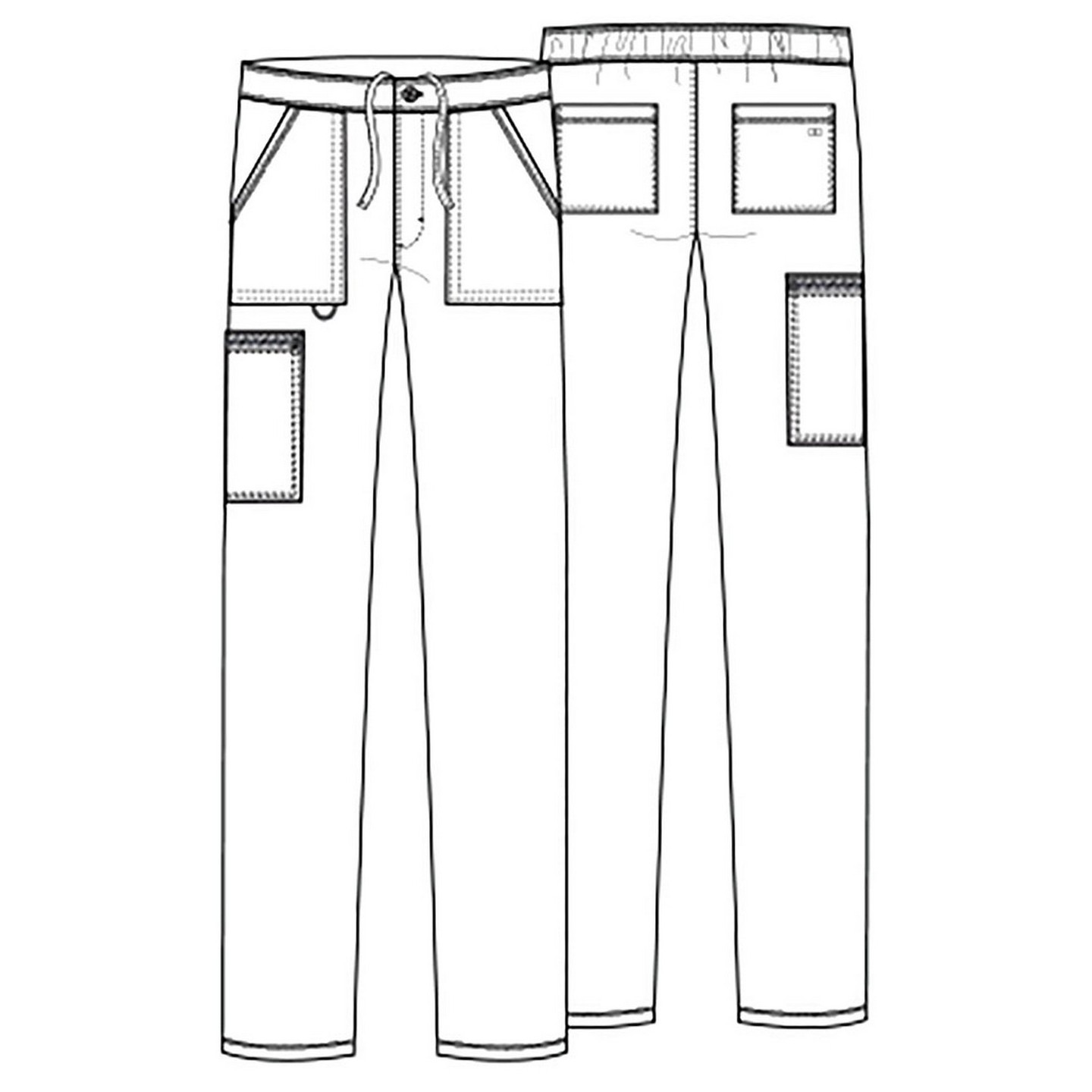 CKA186 Allura Pantalon Cargo à Jambe Droite pour Hommes par Cherokee