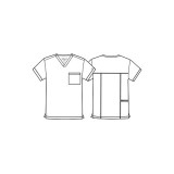 CKA689 Allura Men's Tuckable 2 Pocket Top by Cherokee