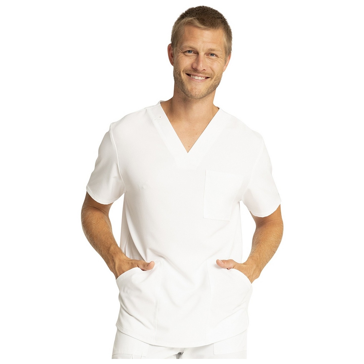 CKA686 Allura Men's 3 Pocket V-Neck Top by Cherokee