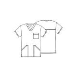 CKA686 Allura Haut à Col en V avec 3 Poches pour Hommes par Cherokee