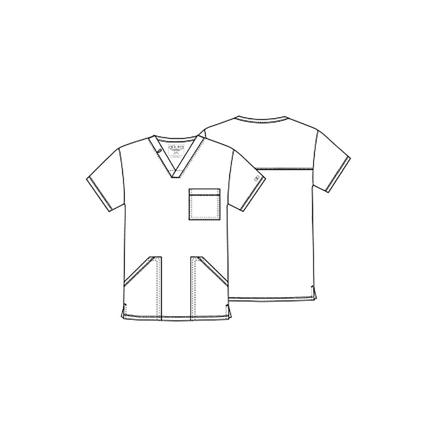 CKA686 Allura Men's 3 Pocket V-Neck Top by Cherokee