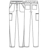 CKA184 Allura Tapered Leg Drawstring Waist Pant by Cherokee