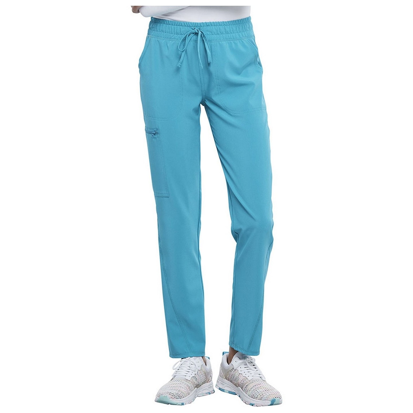 CKA184P Petite Allura Tapered Leg Drawstring Waist Pant by Cherokee