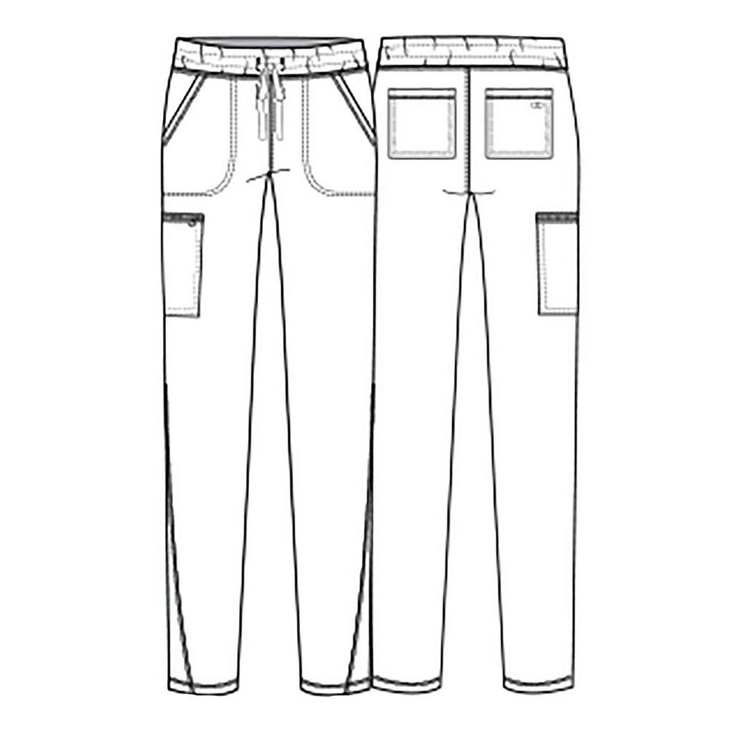 CKA184P Petite Allura Pantalon avec 5 Poches à Jambe Effilée de Cherokee