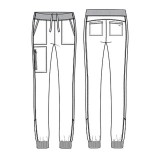  CKA190 Allura Jogger avec Cordon de Serrage Intérieur et 5 Poches par Cherokee