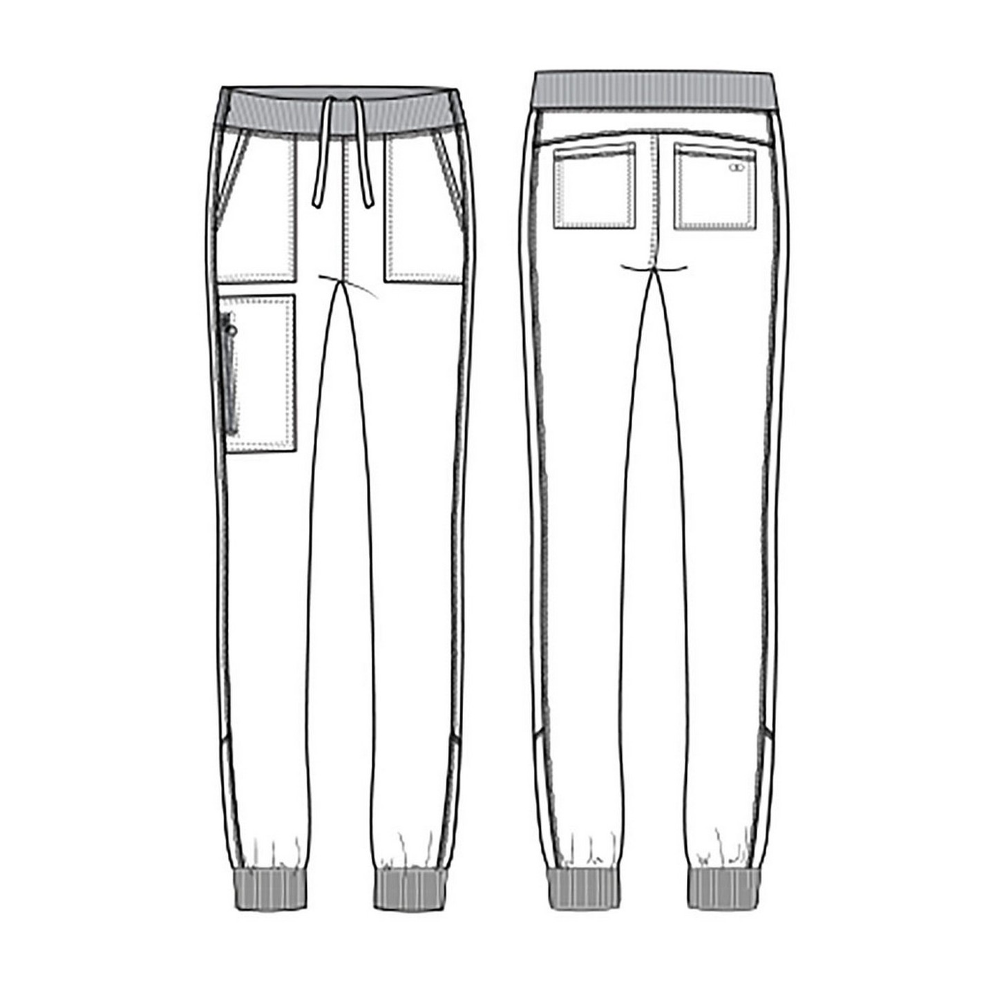  CKA190 Allura Jogger avec Cordon de Serrage Intérieur et 5 Poches par Cherokee