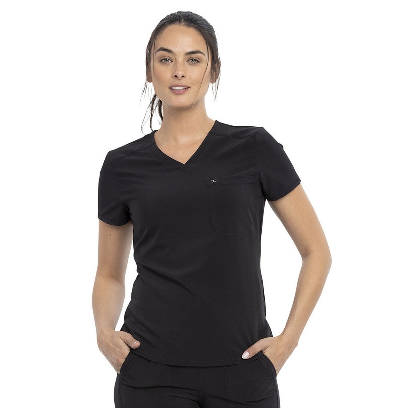 CKA690 Allura V-Neck Tuckable Top by Cherokee
