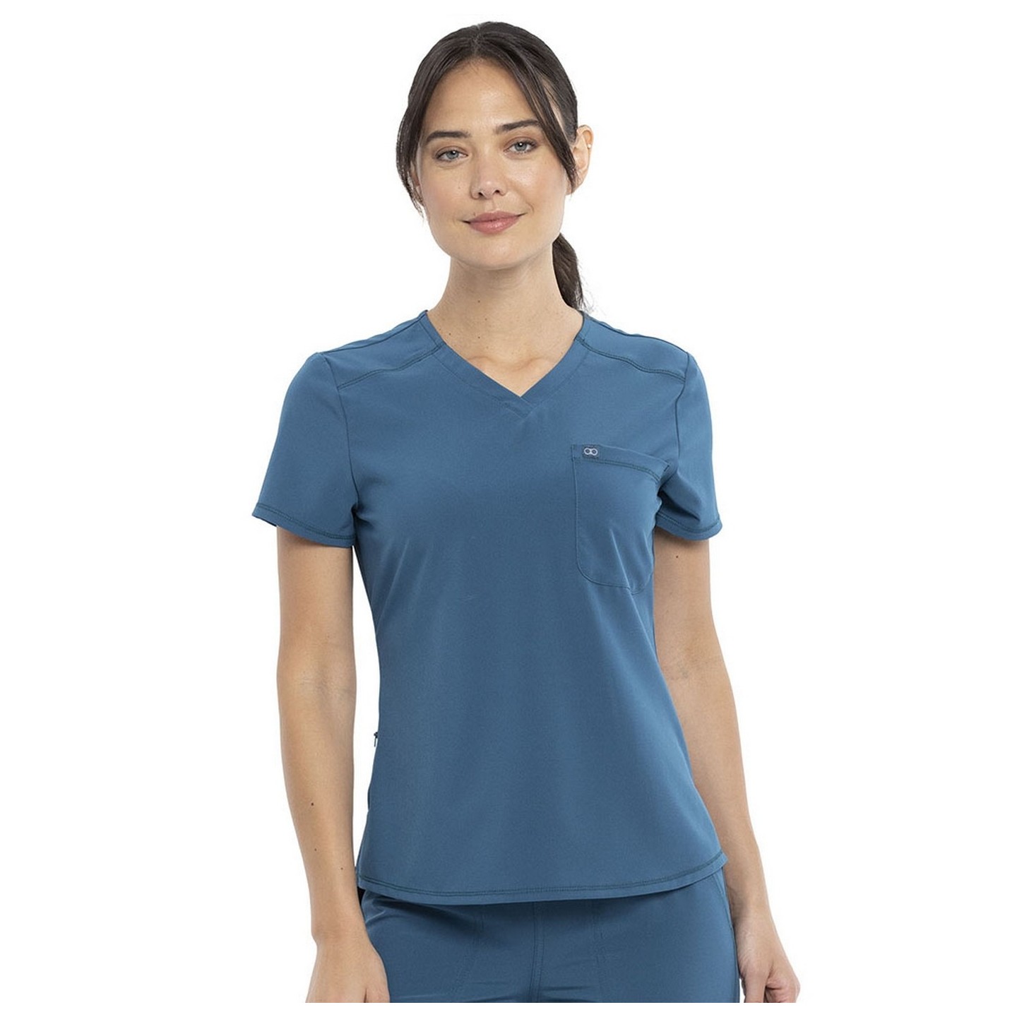 CKA690 Allura V-Neck Tuckable Top by Cherokee