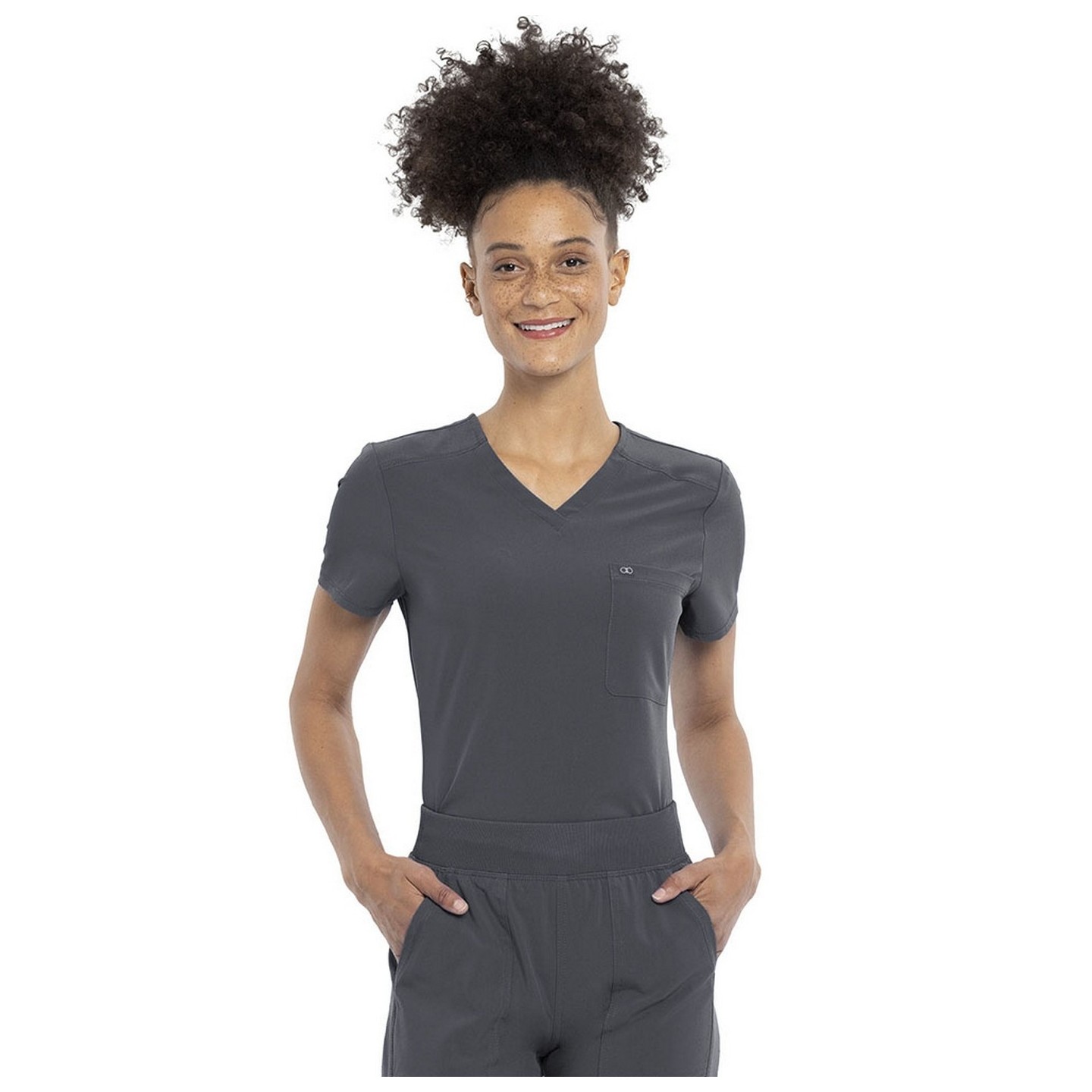 CKA690 Allura V-Neck Tuckable Top by Cherokee