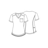 CKA690 Allura V-Neck Tuckable Top by Cherokee