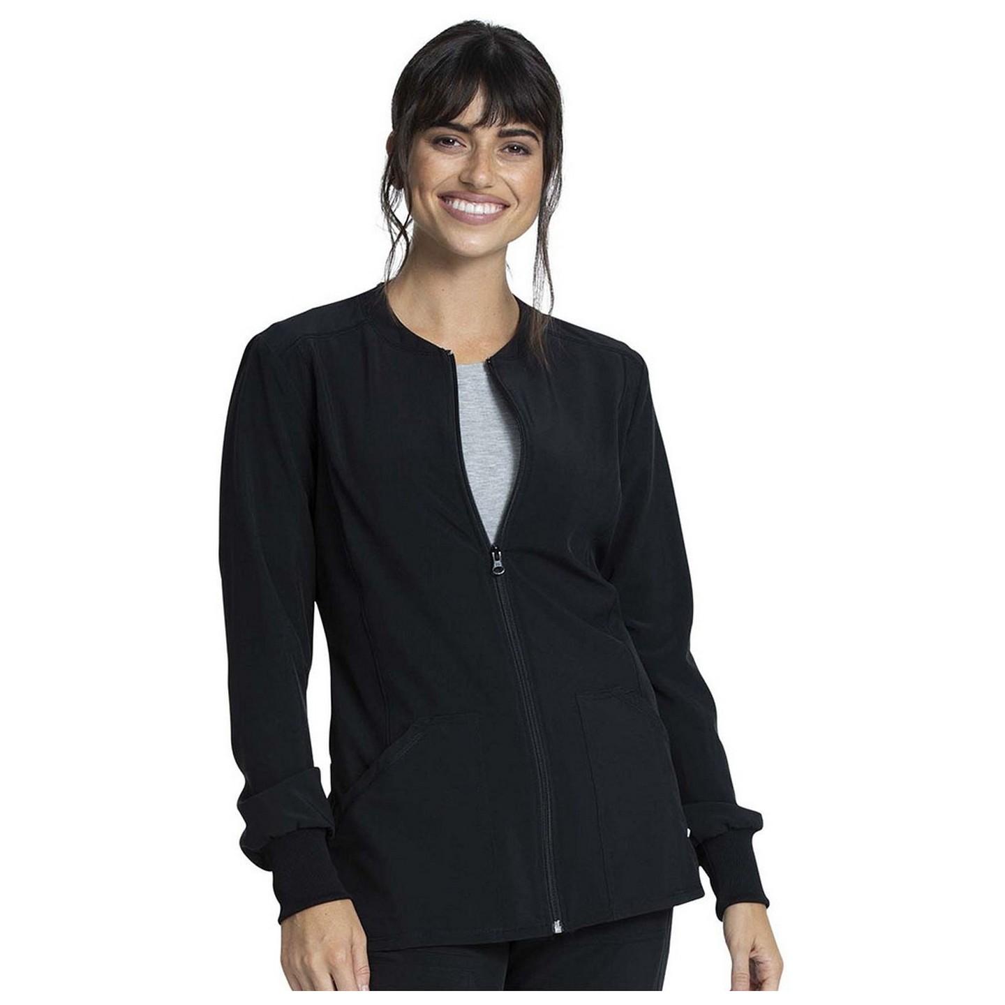 CKA384 Allura Round Neck Zip FroCKA384 Allura Veste d'Échauffement à Col Rond Zippée par Cherokeent Jacket by Cherokee