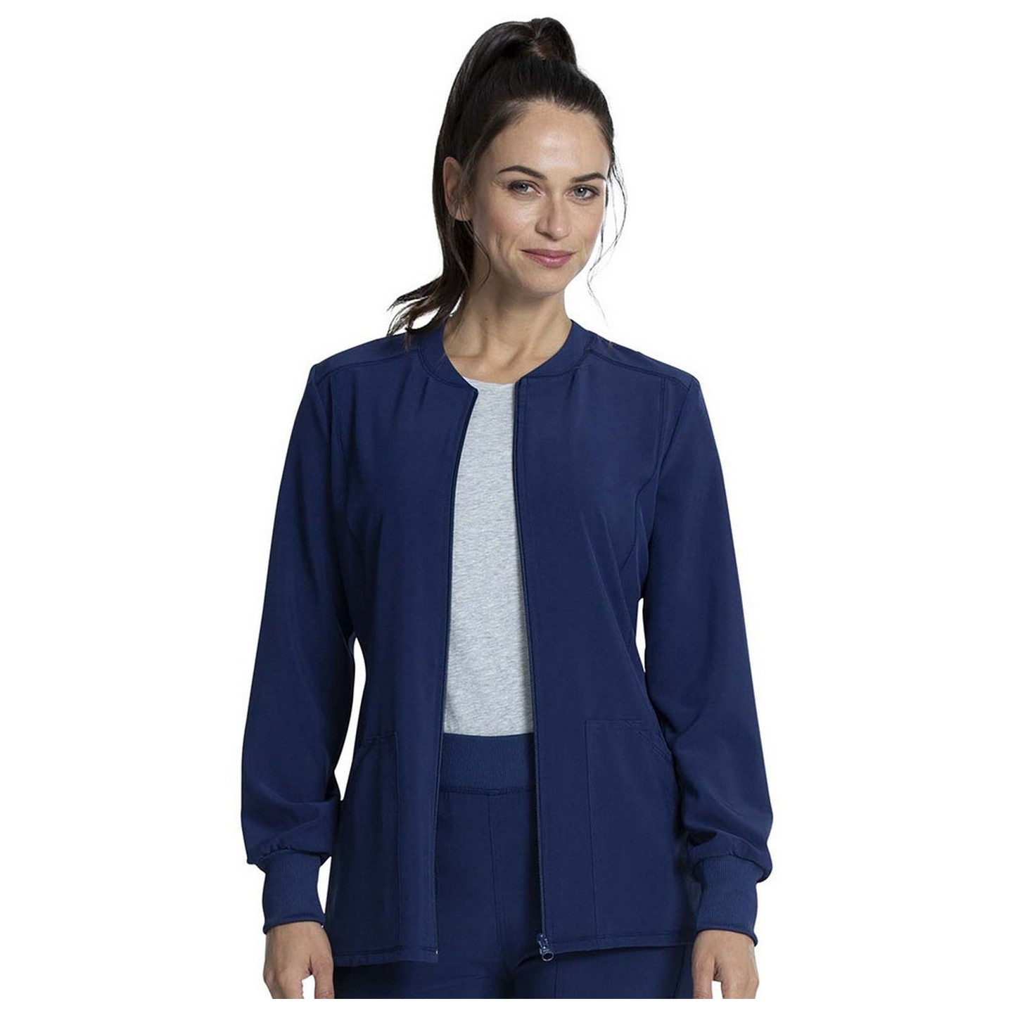 CKA384 Allura Round Neck Zip FroCKA384 Allura Veste d'Échauffement à Col Rond Zippée par Cherokeent Jacket by Cherokee