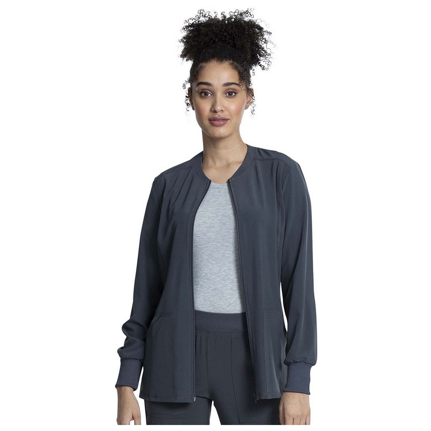 CKA384 Allura Round Neck Zip FroCKA384 Allura Veste d'Échauffement à Col Rond Zippée par Cherokeent Jacket by Cherokee