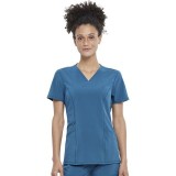 CKA684 Allura Fitted V-Neck 3 Pocket Top by Cherokee