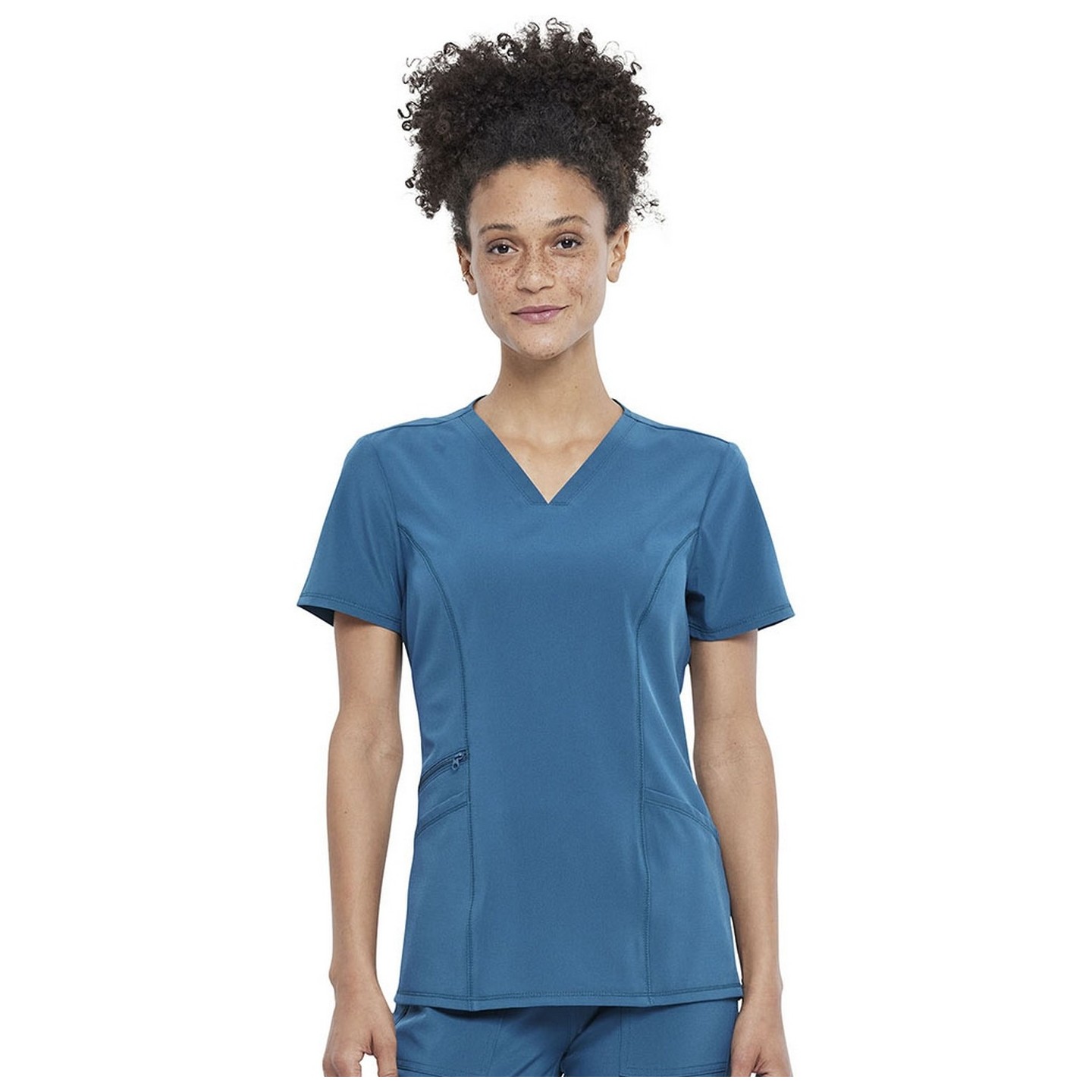 CKA684 Allura Fitted V-Neck 3 Pocket Top by Cherokee