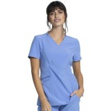 CKA684 Allura Fitted V-Neck 3 Pocket Top by Cherokee