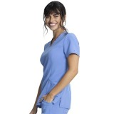 CKA684 Allura Fitted V-Neck 3 Pocket Top by Cherokee