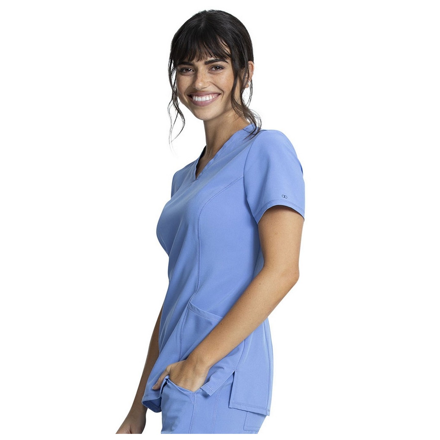 CKA684 Allura Haut à Col en V Contemporain avec 3 Poches par Cherokee