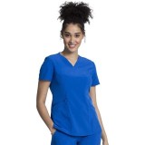 CKA684 Allura Fitted V-Neck 3 Pocket Top by Cherokee