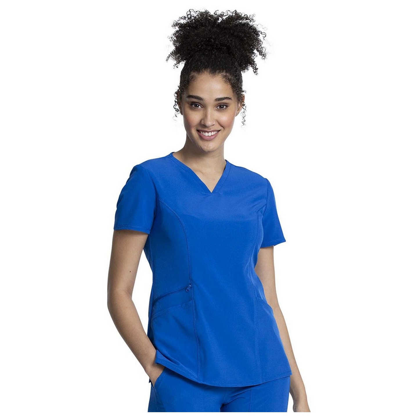 CKA684 Allura Fitted V-Neck 3 Pocket Top by Cherokee