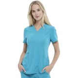 CKA684 Allura Fitted V-Neck 3 Pocket Top by Cherokee
