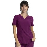 CKA684 Allura Fitted V-Neck 3 Pocket Top by Cherokee